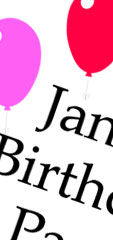 Birthday card detail